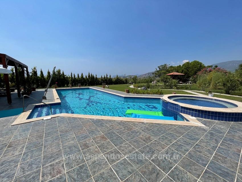Luxury 4+1 Villa For Sale On A 7000M2 Plot With Dalyan Iztuzu Beach View